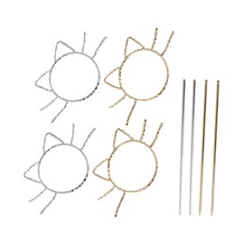 FRCOLOR 4pcs Stylish Alloy Hair Forks for Women Decorative Hair Slide for Bun Ponytail for Casual Formal Occasions