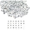 taffbeads 50pcs 6mm Cube White A-Z Single Letters Acrylic Alphabet