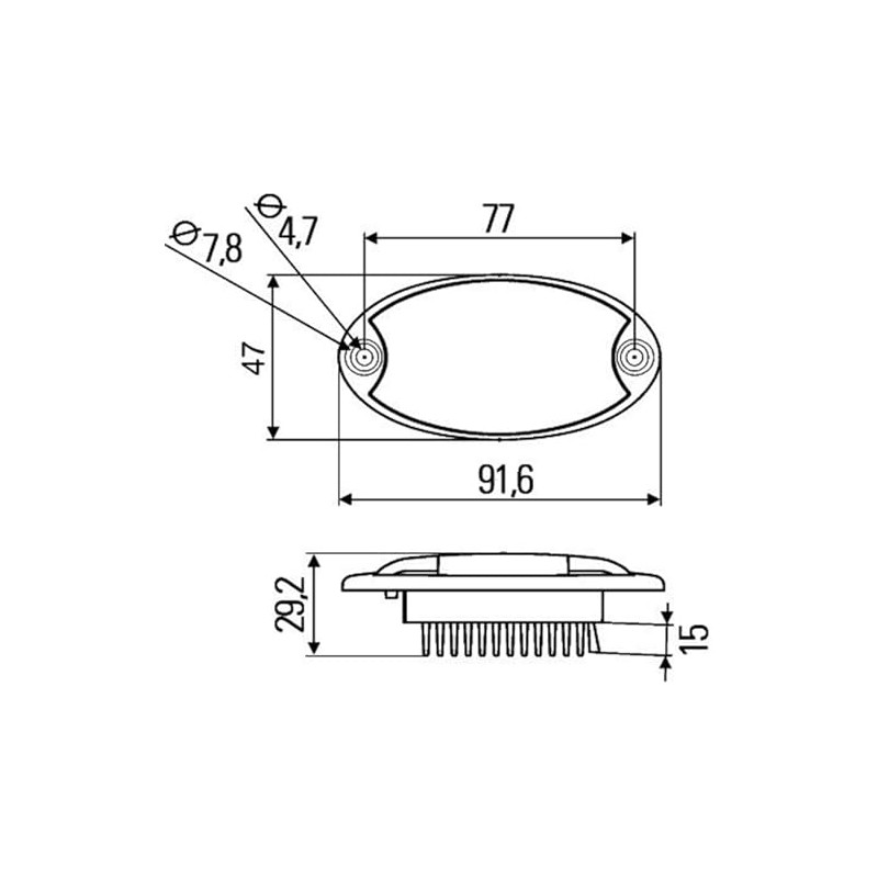 HELLA 2JA 343 570-011 Interior Light - Mini OvalLED G-LED