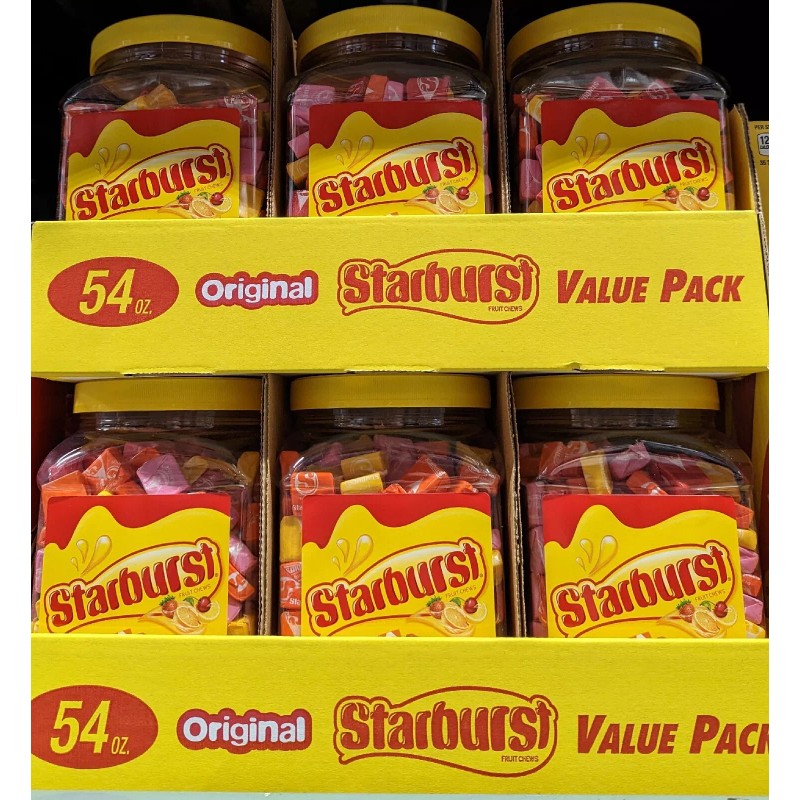 Starburst Original Fruity Chewy Candy Bulk Jar 54 oz