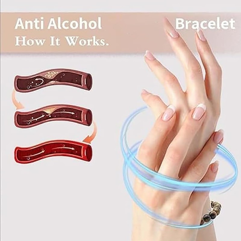 DIOWUS Glame Anti Alcohol Bracelet for Women Men, GM Mgnetc