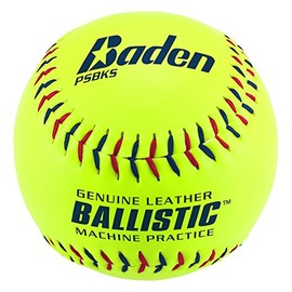Baden Ballistic Leather Pitching Machine Softball 12" (One Dozen)