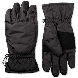 Isotoner Mens Cold Weather Waterproof Winter Gloves Black L