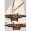 SAILINGSTORY Wooden Ship Model Sailboat Decor Yacht Classic America's Cup