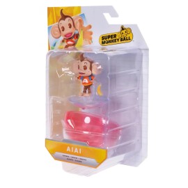 JAKKS Pacific New Sega Action Figure Banana Monkey Ball AiAi with 8 Points of Articulation