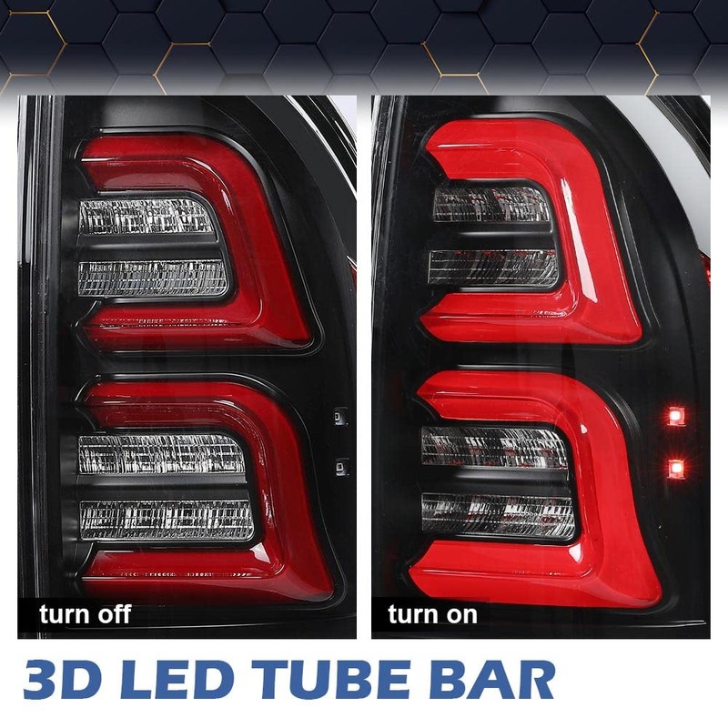 PIT66 LED Tail Lights Assembly,Compatible with 2005-2015 Toyota Tacoma Tail