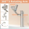 SINGSUO 1080°Rotatable Bathroom Vanity Faucet 1 Hole, Height Adjustable Single