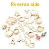 REGODI 55Pcs Ocean Jewelry Charms, Gold Enamel Starfish Seashell Pendants