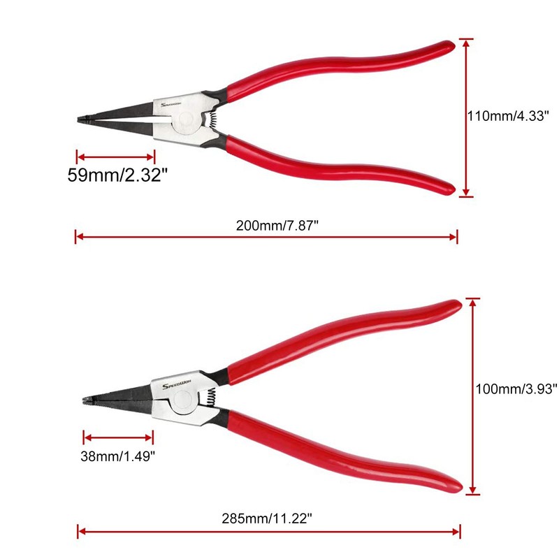 SPEEDWOX 2 Pcs Special Ring Retaining Ring Pliers Set Lock