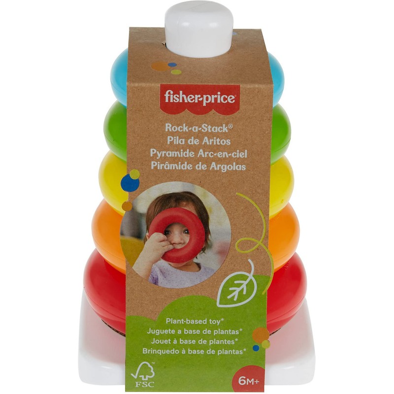 Mattel GRF09 Fisher-Price Eco Colour Ring Pyramid GRF09