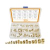 Pack of 145 Brass Threaded Inserts Female Thread Knurled Nuts,