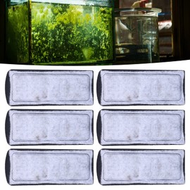 Aquarienfilter, Wandmontiertes Filterzubehör Eingebaute Filterwatte 6 kleine Filterkartuschen zum Auffangen von Rückständen für das Heimaquarium