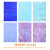 EXCEART Stained Glass Sheets Large Cathedral Glass Mosaic Tiles Glass