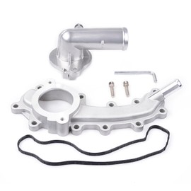 CNRAQR 5184653AF - Salida de agua cruzada para motor y carcasa de termostato 902-852, kit de actualización de aluminio para Dodge Durango Jeep Grand Cherokee