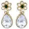 Aheli Pearl Mala Collar verde con pendientes para mujeres Niñas