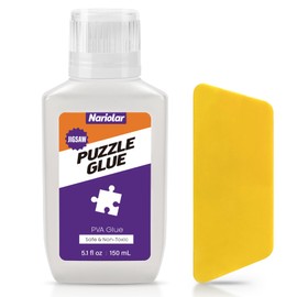 Nariolar 5.1 fl oz/150 ml Jigsaw Puzzle Glue Clear with Applicator, Suitable for Fixing and Hanging Puzzles, Quick-Drying
