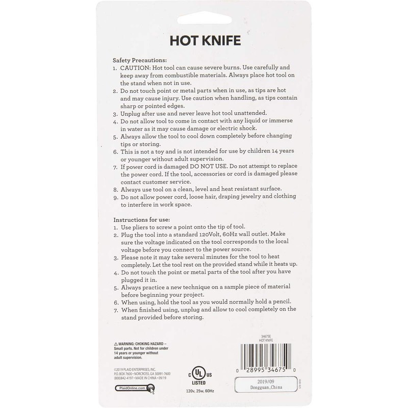 Plaid Hot Knife Tool, 3 PC