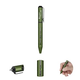 OLIGHT OPEN Mini 2 Multifunctional Ballpoint Pen and Pencil, Black Ink, Suitable for Office, Shop, Outdoor (Green)