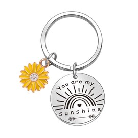 ORZOESD Sunshine Gifts Sunflower Jewelry For Women Sunflower Lover Keychain Sunshine Charm Gift Girlfriend Jewelry From Boyfriend Keychain Daughter Wedding Jewelry From Mother Keychain