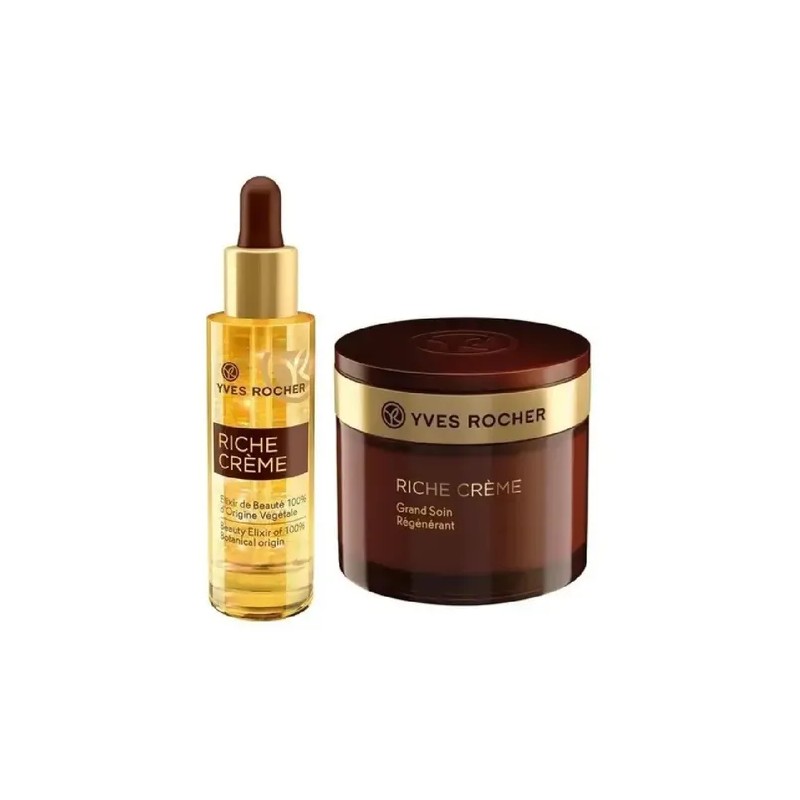 Set Regenerador Yves Rocher Crema Facial y Elixir de Belleza