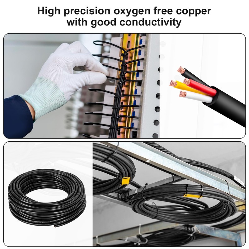 18 Gauge Wire 4 Conductor,18 AWG Electrical Wire Stranded PVC