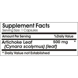 Naturetition Supplements Artichoke Leaf 500mg ~ 200 Capsules - No Additives