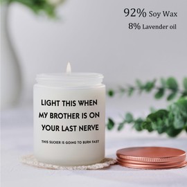 MOTVZC Sister in Law Gifts, Candle for Sister-in-Law Funny Christmas Gift - Birthday Mothers Day Future Sister in Law Wedding Presents Ideas Adult Lavender Candle