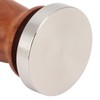 Coffee Tamper with Flat Stainless Steel Base Wooden Handle Coffee