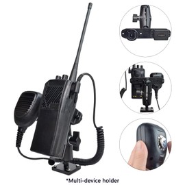YNIBST Handheld Radio Holder&CB Radio Mic Hanger,Drill Base Mount W/Self-Tapping Screws Adhesive Bottom,for Motorola Talkabout Cobra BaoFeng Portable Walkie Talkie Ham CB Speaker Mic