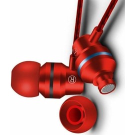 Wired Earbuds in-Ear Headphones, Stereo Handfree Noise Cancelling Earphones Headset,Earphones with Microphone,WIRED EARPHONES 3.5 mm Jack Mic Wired HEADPHONES Sport Earphone Heavy Bass Sound (Red)