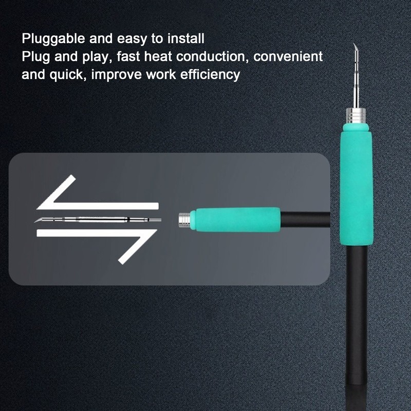 Soldering Handle 6 Pin Interface Ergonomic Soft Heat Resistant Soldering