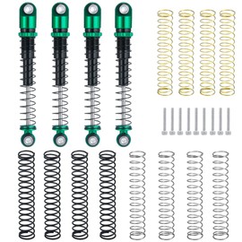 ZuoLan 1/24 RC Car Shocks 48mm Adjustable Absorber Damper for 1/24 Axial SCX24 AXI90081 Deadbolt AXI00001/AXI00006 RC Crawler Car Upgrades (Green)