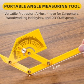 2 Pcs Protractor Angle Finders, Adjustable Protractors 0°-180° with Locking Nut(for Exterior, Interior, Bevel Angles), Portable Angle Measurement Tools for Carpenters & Woodworking Hobbyists & DIYer