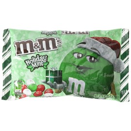 M&M's Mint Chocolate, Christmas Red, Green and White Candies, 9.2oz Bags 2 Pack