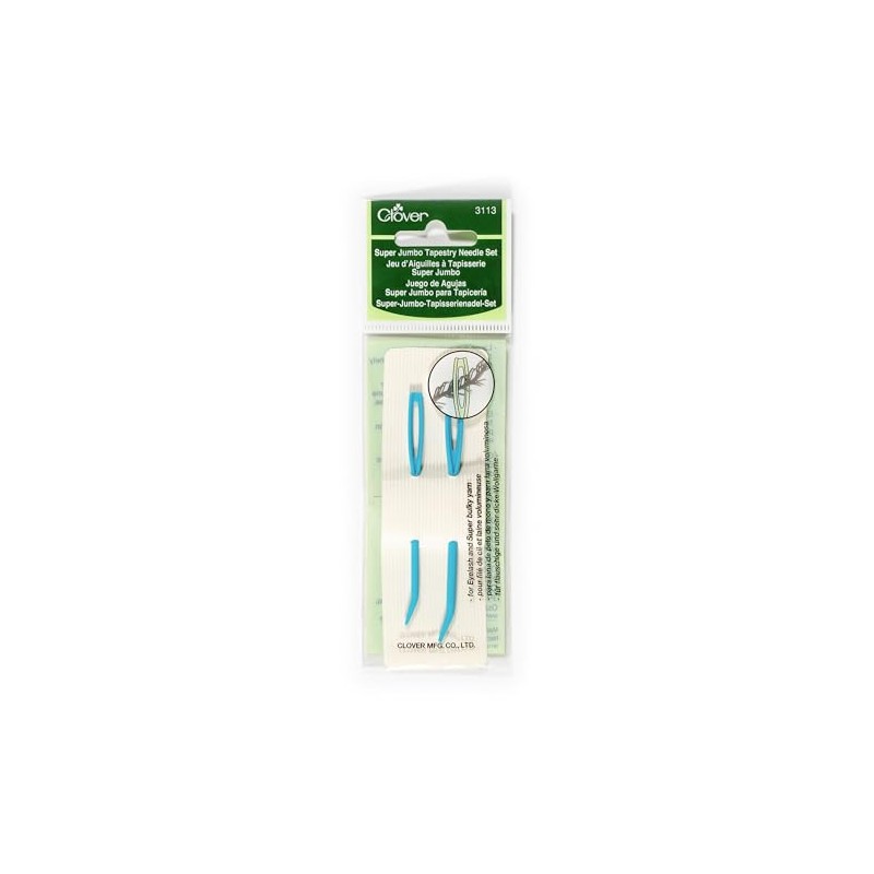 Clover Super Jumbo Tapestry Needle Set, 18-22, Blue