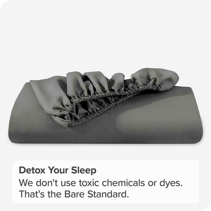 Bare Home Fitted Bottom Sheet Double - Premium 1800 Ultra-Soft
