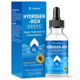 intefre Hydrogen Water for Instant Hydration, H2 Tabs-Boost Energy & Immunity, Sugar-Free H2 Drops with Magnesium, Calcium & Zinc-Powerful Antioxidant, Non-GMO, Gluten Free, 2 Oz