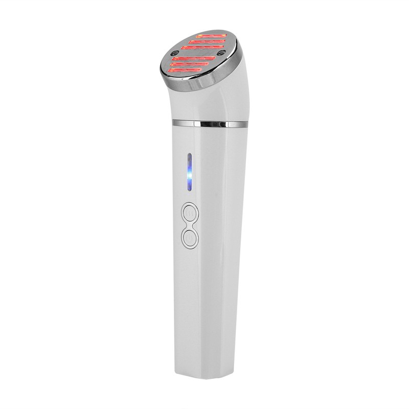 Portable Photon Red Blue Light Facial Hot Compress Massage Anti