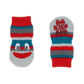RC Pet Products Fun PAWks Anti-Slip, Stylish, Functional, Protective Dog Socks | Small, Bandit