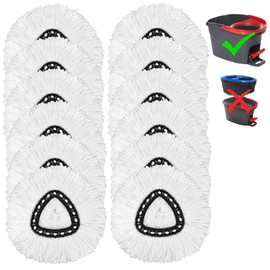 Tidy Monster 12 Pack Mop Heads Replacement for O-Ceda Easy Wrin Spin Mop, Microfiber Spin Mop Refills, Easy Cleaning Mop Head Replacement