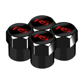 Tire Valve stem caps Compatible with Camaro RS-Car Accessories fit Camaro RS for car Tire stem Caps. (Black-RS)