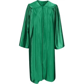 Unisex Shiny Graduation Gown Robe for High School and Bachel or Choir Robe for Confirmation BaptismSize: 54", Color: Kelly Green