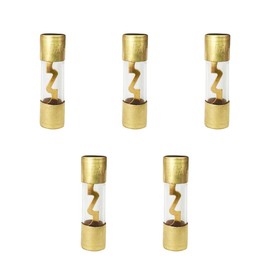 30A AGU Fuse Gold Plated Glass Inline Car Audio, 5Pack Glass Fuse for Car/Auto/Marine Audio Stereo Amplifier Power Protection, Audio Stereo Sytem Fuse (30A)