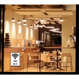 Daged T-154 Free Wifi Sticker 23 x 16 cm WLAN Internet Sticker