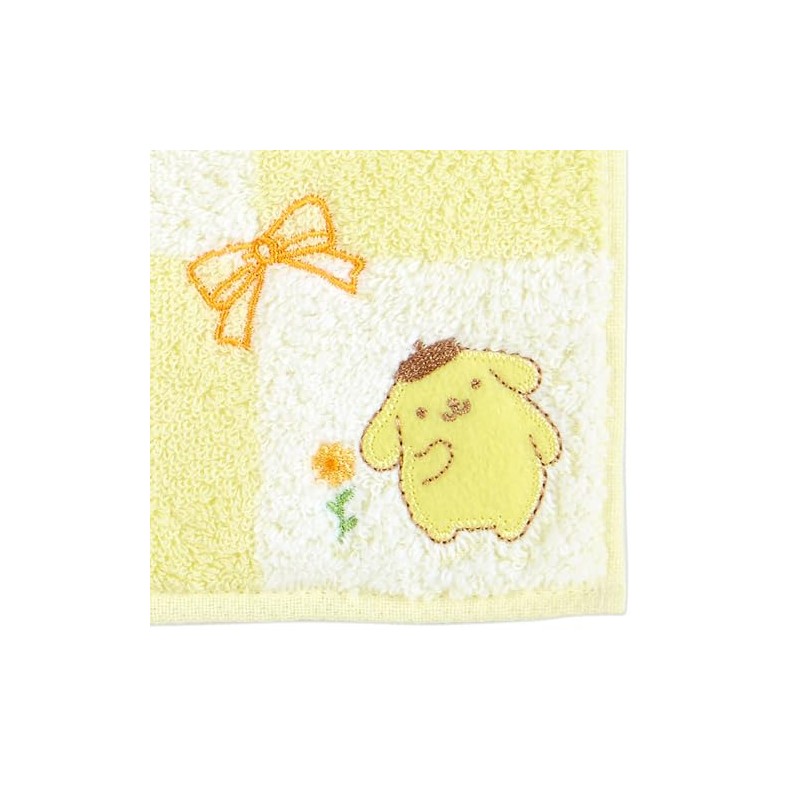 Sanrio 260371 Pompompurin Character Petite Towel, Pompompurin, 7.9 x 7.9