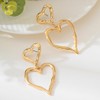 Gold Big Heart Earrings for Women,Y2k Large Heart Dangle Drop