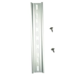 ICI T&G 1 Piece DIN Rail 2 Stainless Steel Screws Slotted Aluminum RoHS 8" Inches Long 35mm Wide 7.5mm High