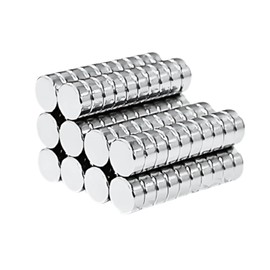 Round Rare Earth Magnets, 0.19in D X 0.07in H / 5x2mm (100 Pack), Neodymium Disc Circle Magnets, for Refrigerator, Crafts, Projects, School, Notice Board, whiteboard, Office