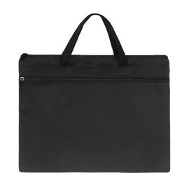 A4 File Folder Document Bag, Portable Handbag Double Zippers Oxford Business Briefcase Bag Large Capacity Document Organiser Bag File Storage Tote Bag for Office Conference Business Travel