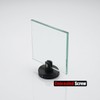 JQK Small Floating Glass Shelves Black, 4 Inch Display Ledges